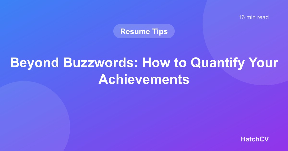 Quantify Resume Achievements: Examples + Formulas | HatchCV